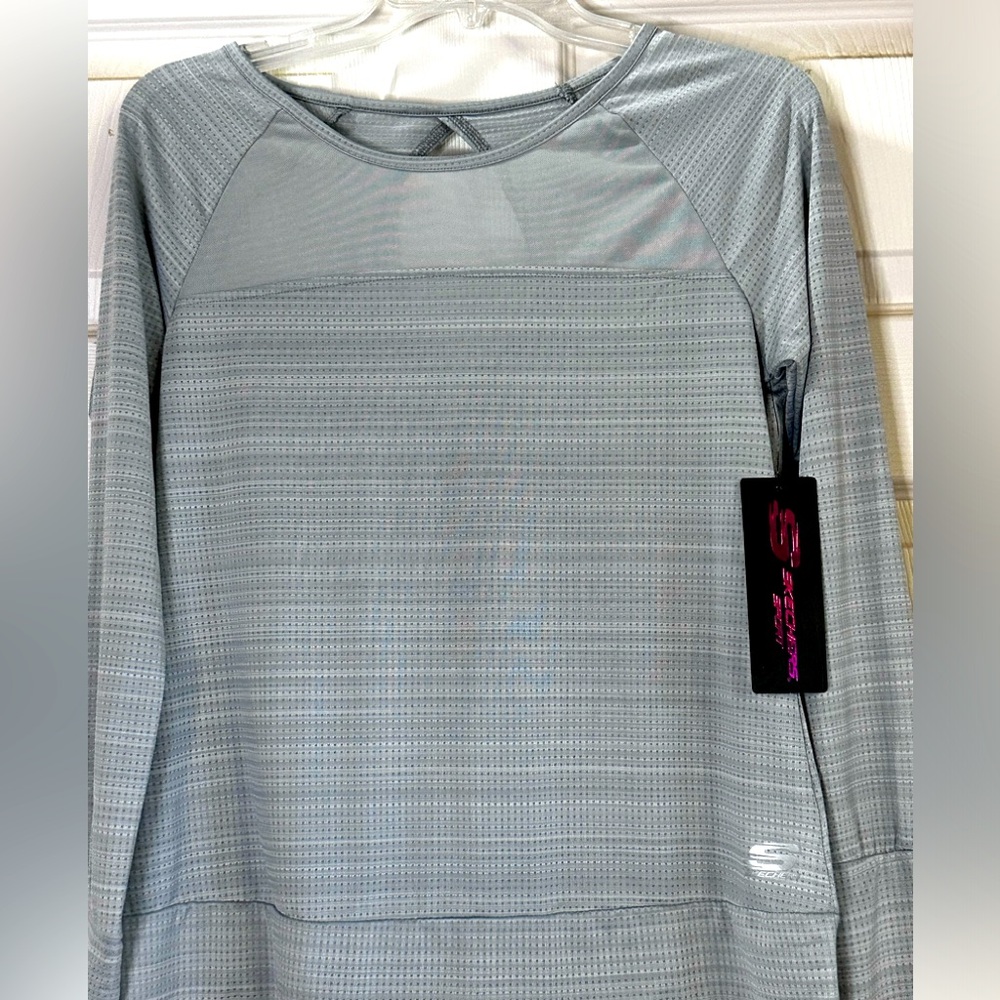 NWT Skechers‎ Sports Gray Long Sleeve Top Size M